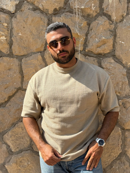 Velvet Knitted Round T-Shirt (LAST ITEM)