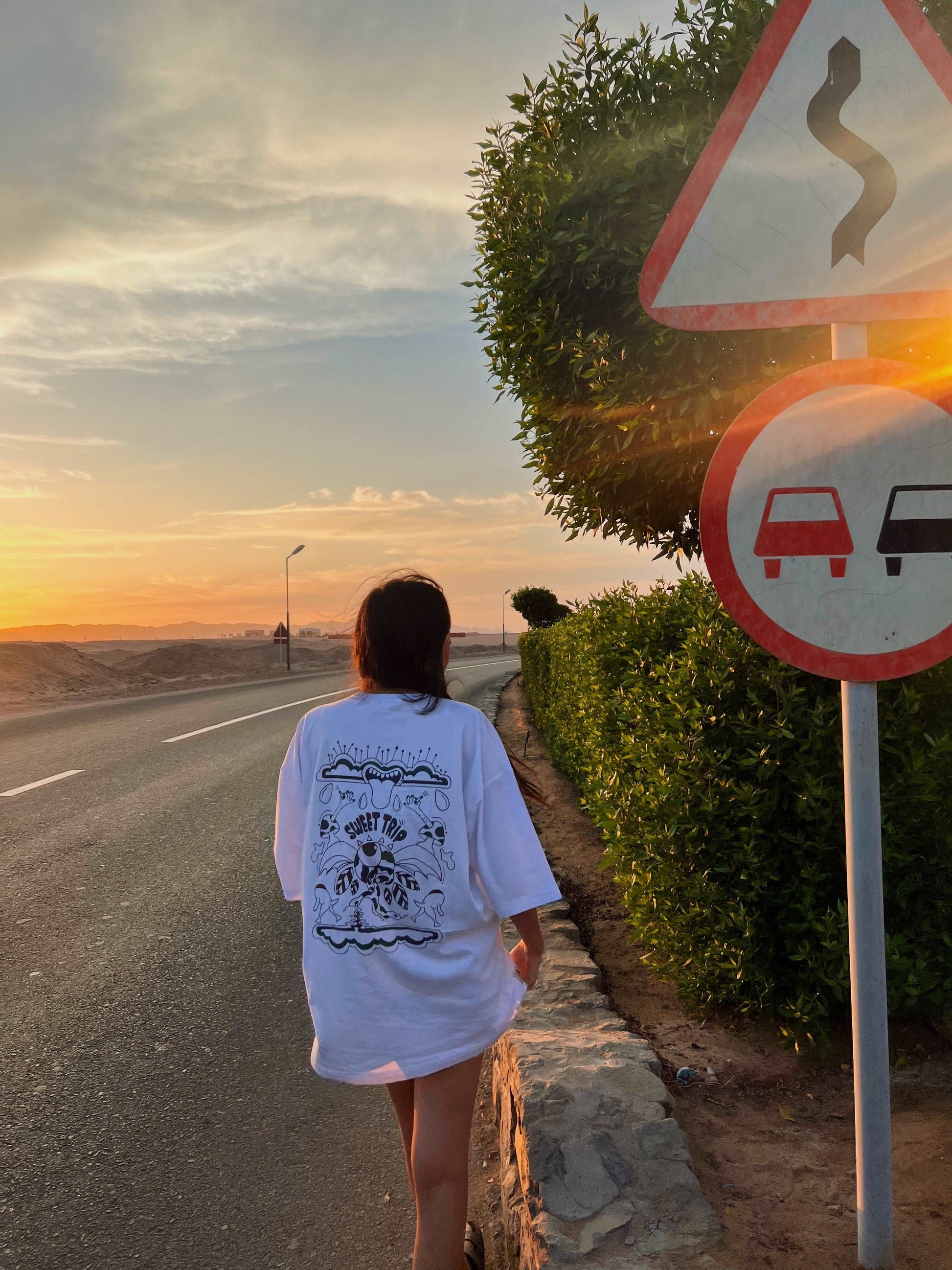 Sweet Trip Rainbow Reflective Oversized T-shirt