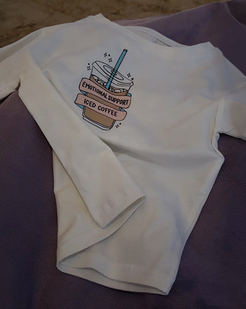 Emotional Support Iced Coffee Baby Top