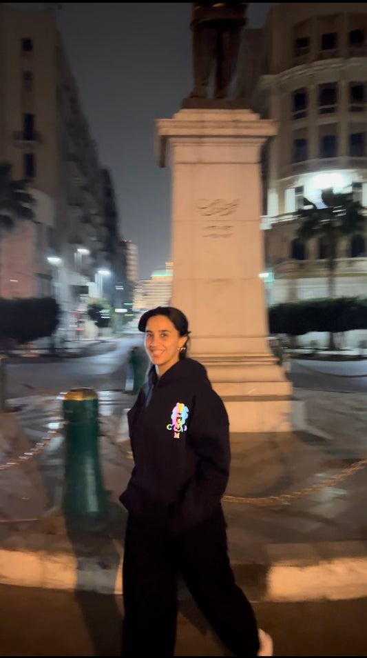 Medusa Rainbow Reflective Oversized Hoodie